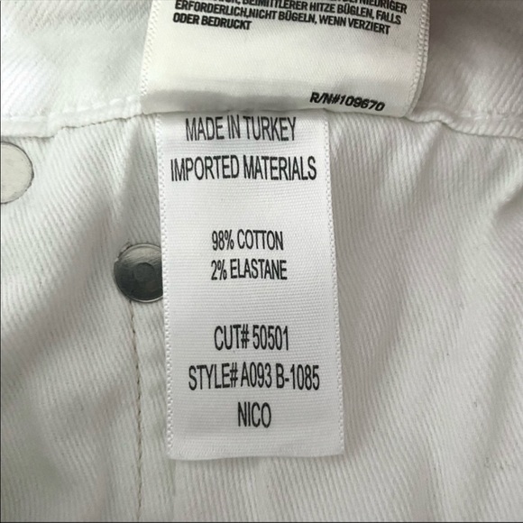 Agolde Nico High Rise Button Fly Slim Fit White Jeans Radiate - Picture 10 of 11